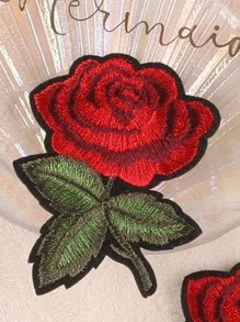 2入組花朵形狀熨燙貼布 - 彩色 - 查看 2