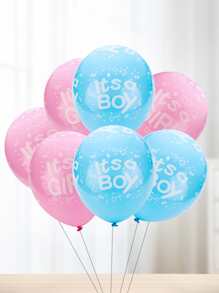 7 piezas con estampado de slogan globo - Multicolor - Ver 1