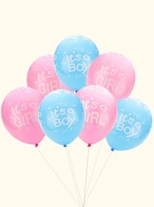 7 piezas con estampado de slogan globo - Multicolor - Ver 2