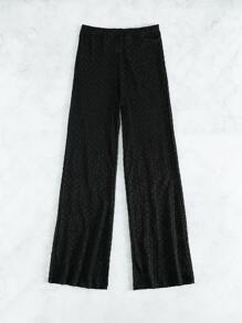 Summer Plain Plaid Cover Up - Black - View 3