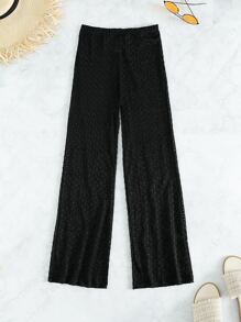 Summer Plain Plaid Cover Up - Black - View 4