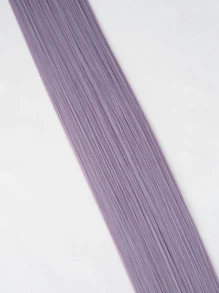 ROMWE Fairycore Clip In Long Straight Synthetic Hair Extension - Màu tím hoa cà - Xem 2