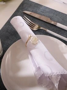 4pcs Rhinestone Decor Napkin Ring - Multicolor - View 3