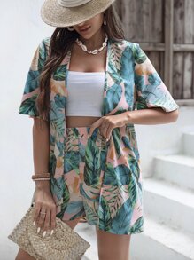 SHEIN VCAY Bộ đồ hai mảnh nữ Nhiệt đới Boho - Nhiều màu - Xem 6