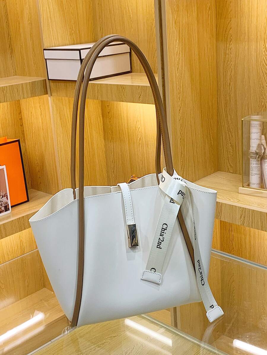 Túi Xách tay Nữ Lá thư Đôi tay cầm Thanh lịch - trắng - Xem 1
