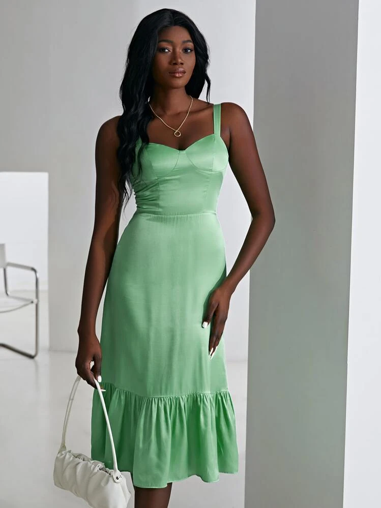 corset dress shein MOTF PREMIUM SILK Color Available:Champagne Yellow The Longsleeve Viola Dress Women's Plus Size Dresses