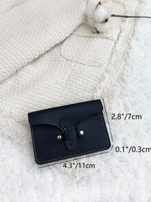 Tarjetero con diseño de puntada - Negro - Ver 4