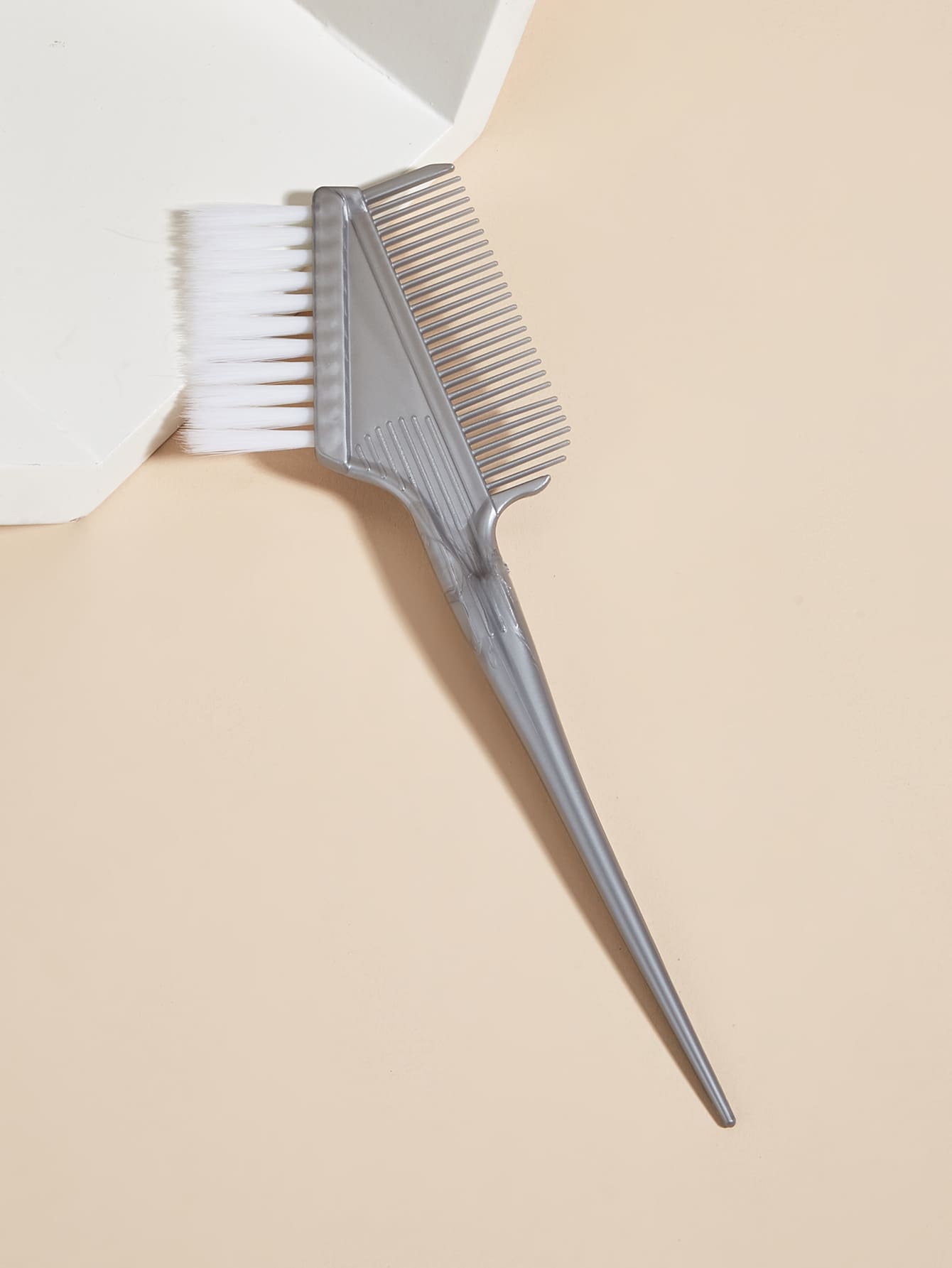 Peine para hornear con aceite de doble cara para tinte de cabello permanente, 1 pieza, herramienta para cabello gris, peine teñido para cabello suave de barbería - Gris - Ver 1