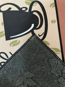 1入組咖啡圖案防滑廚房地墊