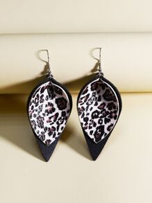 Leopard Pattern Drop Earrings