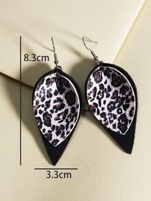 Leopard Pattern Drop Earrings