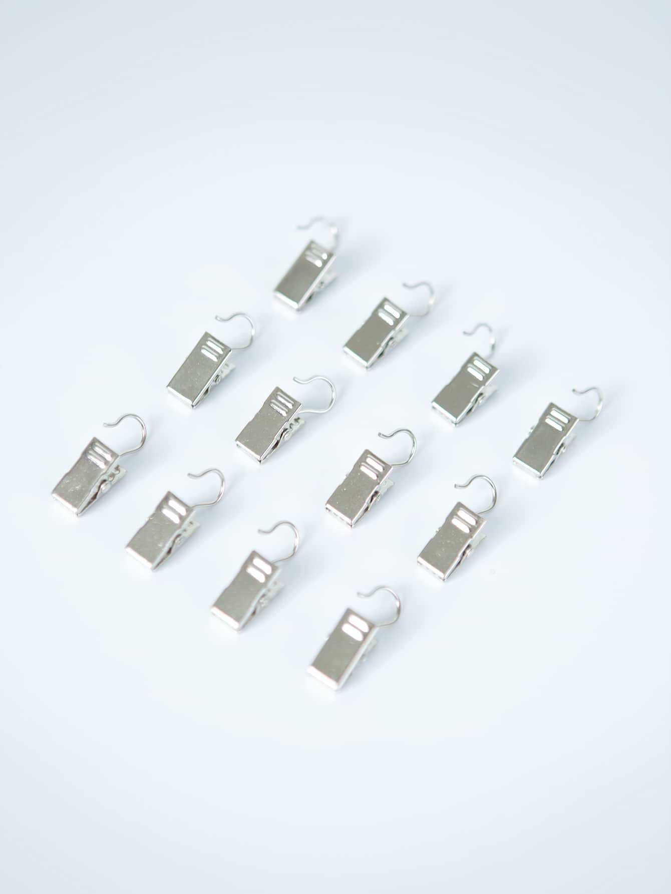 6入組不銹鋼浴簾鉤