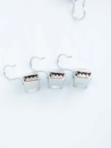 6入組不銹鋼浴簾鉤