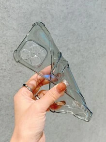 Bao đựng điện thoại có khe cắm thẻ trong suốt - Bạc - Xem 4