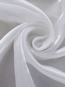 1 件简约素色半透明窗帘适用于卧室、客厅、阳台和其他装饰隔断