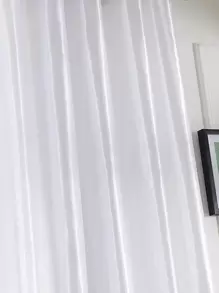 1 件简约素色半透明窗帘适用于卧室、客厅、阳台和其他装饰隔断