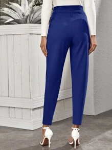 RosyDaze Pantalones cónicos de talle alto con bolsillo oblicuo