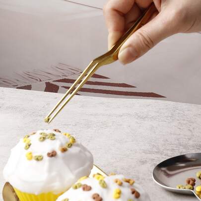 1支不鏽鋼糖果轉移鑷,用於蛋糕裝飾