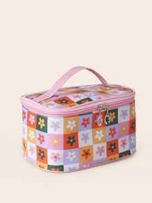 Floral Print Makeup Bag , Travel Essentials - Multicolor - View 3