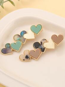 2 piezas Horquilla con adorno de corazón - Multicolor - Ver 1