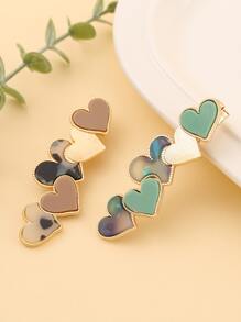 2 piezas Horquilla con adorno de corazón - Multicolor - Ver 3
