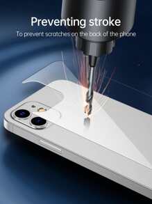 1 tấm phim bảo vệ màn hình bằng kính cường lực & 1 tấm phim mặt sau tương thích với iPhone 16/16 Plus/16 Pro/16 Pro Max/15/15Pro/15Plus/15Promax làm quà tặng sinh nhật, gia đình, bạn bè, miếng dán bảo vệ màn hình điện thoại, phụ kiện điện thoại - Trong sáng - Xem 6