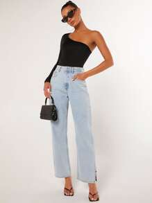 Firerie Solid One Shoulder Bodysuit