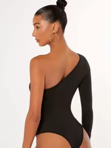 Firerie Solid One Shoulder Bodysuit