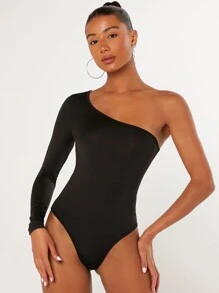 Firerie Solid One Shoulder Bodysuit