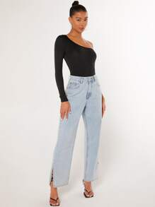 Firerie Solid One Shoulder Bodysuit