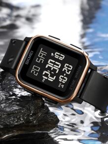 Skmei 1pc Men Water Resistant Electronic Watch - Rose Gold - View 2