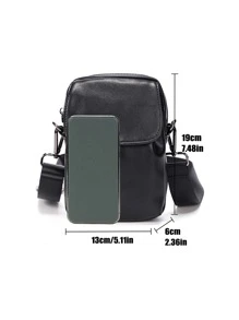 Bolso bandolera pequeño de unicolor para hombres, ligero y casual, ideal para estudiantes, niños y novios