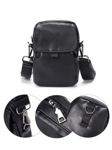 Bolso bandolera pequeño de unicolor para hombres, ligero y casual, ideal para estudiantes, niños y novios