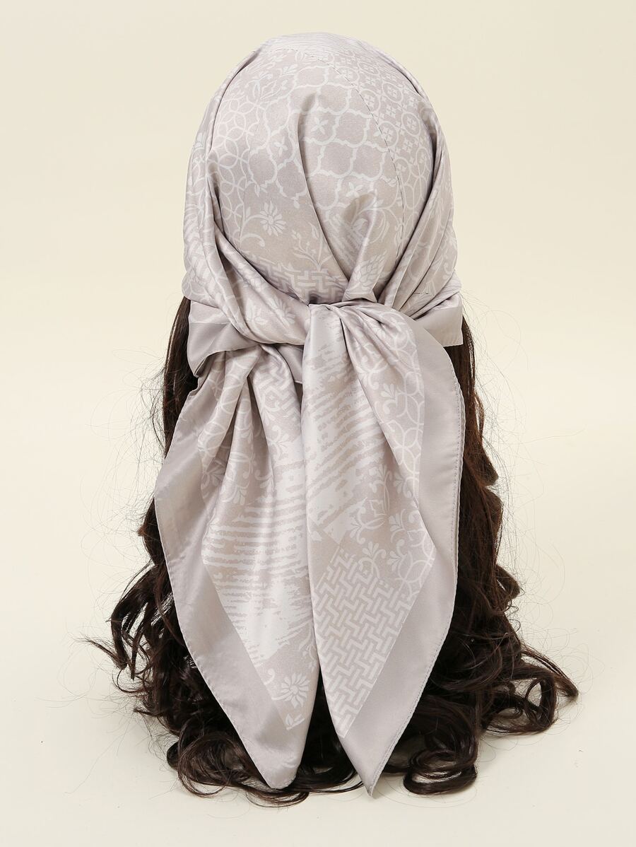 1pc Floral & Geometric Print Bandana Stylish Head Wrap For Outdoor All Seasons Boho Bandana,Hair Band,Head Band Ideal For Dressing Up Your Look - Multicolor - View 1