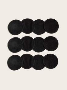 12 Fiber Double Layer Makeup Remover Pads, Face Cleansing, Reusable Makeup Remover Pads, Face Towels - Black - View 3