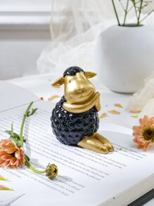 1pc Creative ABS Decoration Craft, Modern Sheep Shaped Decoration Object For Home - Multicolor - View 1