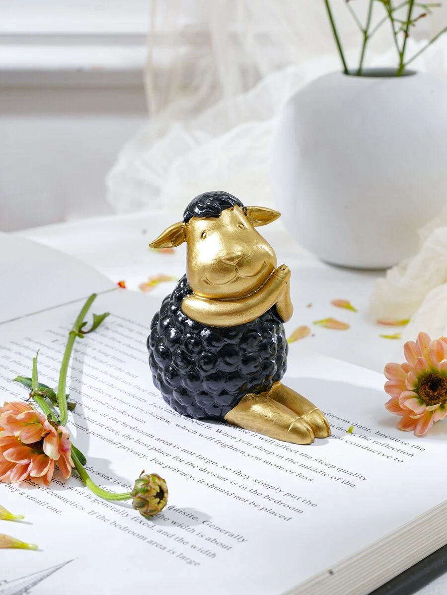 1pc Creative ABS Decoration Craft, Modern Sheep Shaped Decoration Object For Home - Multicolor - View 1