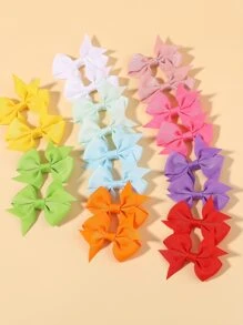 bilicaca 20pcs Toddler Girls Bow Hair Clip - Multicolor - View 4