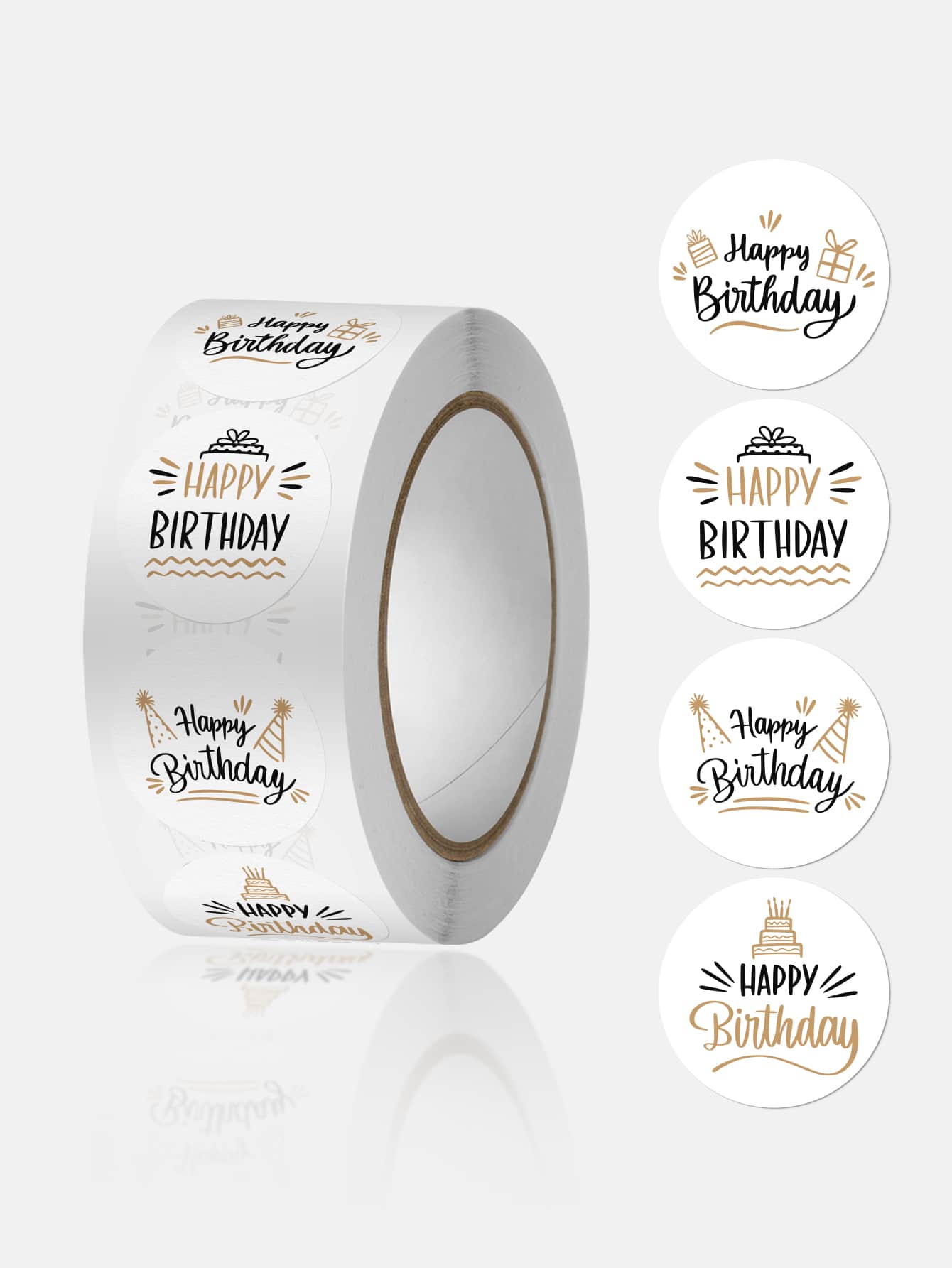 1roll Birthday Slogan Graphic Sticker - Multicolor - View 1