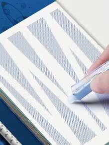 1 pieza Pluma de gel con estampado de dibujos animados al azar borrable - Azul - Ver 5