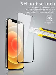 1 tấm phim bảo vệ màn hình bằng kính cường lực & 1 tấm phim mặt sau tương thích với iPhone 16/16 Plus/16 Pro/16 Pro Max/15/15Pro/15Plus/15Promax làm quà tặng sinh nhật, gia đình, bạn bè, miếng dán bảo vệ màn hình điện thoại, phụ kiện điện thoại - Trong sáng - Xem 5