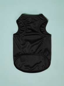 PETSIN 1pc LGBT Heart Print Pet Tank - Black - View 5