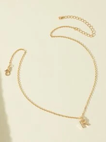 Vòng cổ mặt dây chuyền chữ - Vàng - Xem 4