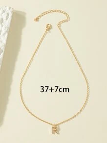 Vòng cổ mặt dây chuyền chữ - Vàng - Xem 3