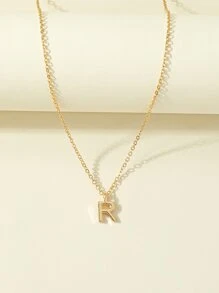 Vòng cổ mặt dây chuyền chữ - Vàng - Xem 2