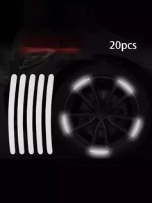 20pcs White Reflective Strips For Wheel - White - View 4