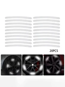 20pcs White Reflective Strips For Wheel - White - View 6