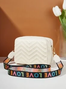 防水、輕巧、商務休閒迷你 V 形細節幾何裝飾方形包適合青少年女孩女大學生、菜鳥和白領，非常適合辦公室、大學、工作、商務、通勤 - 米色 - 查看 4