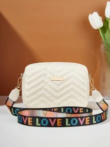 防水、輕巧、商務休閒迷你 V 形細節幾何裝飾方形包適合青少年女孩女大學生、菜鳥和白領，非常適合辦公室、大學、工作、商務、通勤 - 米色 - 查看 6