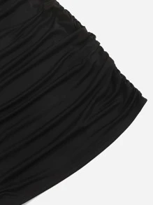 Chiquease One Shoulder Ruched Bodycon Dress - Black - View 3